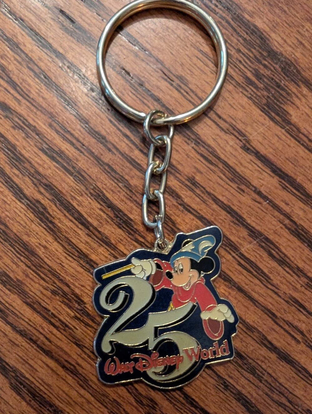 Vintage Walt Disney World 25th Anniversary Keychain